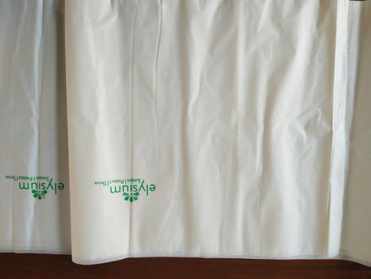 Borse di immondizia biodegradabili organiche bianche 70 x 110/60 x 80 cm con stampa